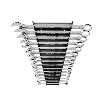 Tekton Combination Wrench Set with Rack, 15-Piece (1/4 - 1 in.) WCB92106